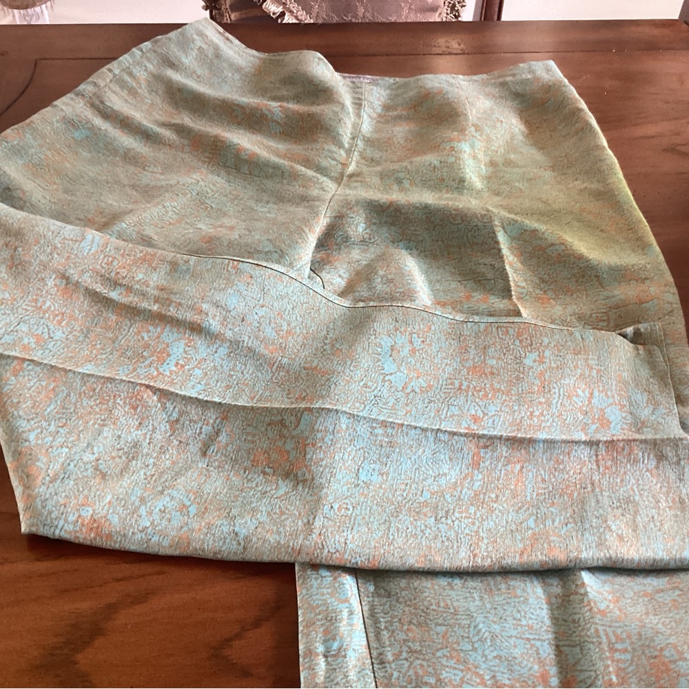 Sigrid Olsen green and gold pants